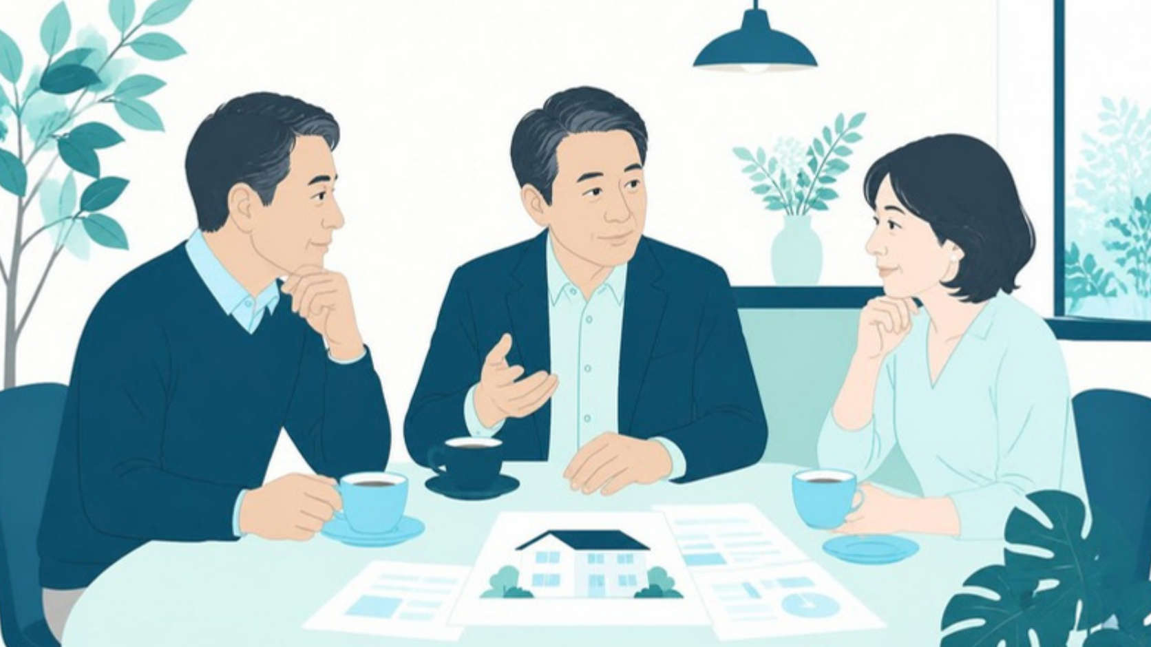 売却代金の分け方を話し合うきょうだい
