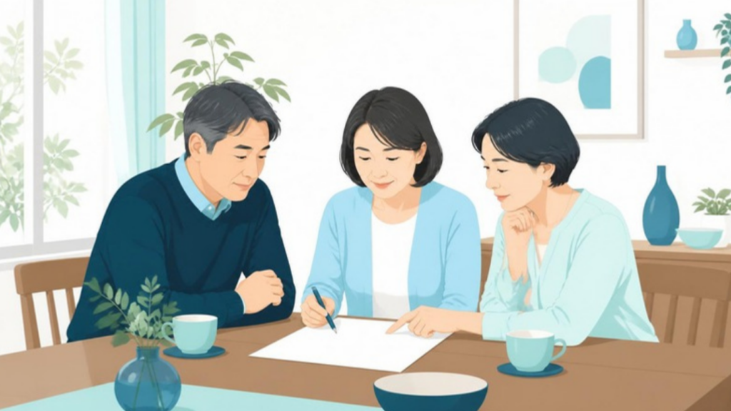 実家の分け方を書面にまとめるきょうだい